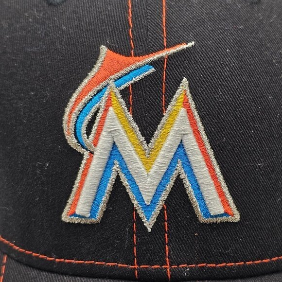 Miami Marlins New Era Adjustable Mesh Baseball Cap - Picture 3 of 14